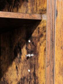 VASAGLE Mueble de TV con 2 Puertas, Soporte para TV con estantes Ajustables, Longitud 140 cm, para televisores de 65 Pulgadas, salón, Comedor, Dormitorio, marrón, rústico - Óxido marrón - Ver 7