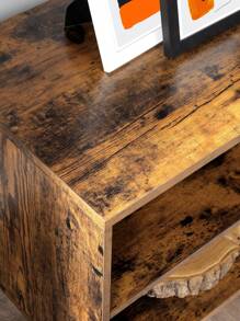 VASAGLE Mueble de TV con 2 Puertas, Soporte para TV con estantes Ajustables, Longitud 140 cm, para televisores de 65 Pulgadas, salón, Comedor, Dormitorio, marrón, rústico - Óxido marrón - Ver 5