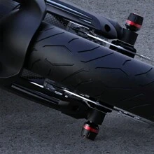 Slider Eje Llanta Universal Varilla Protectora Anticaída Para  Motocicleta 2 Pieza - Negro - Ver 4