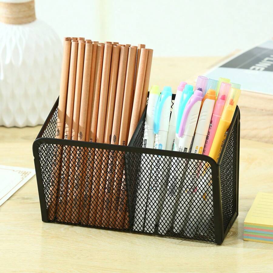 2 Grids Magnetic Pen Holder - Black - View 1