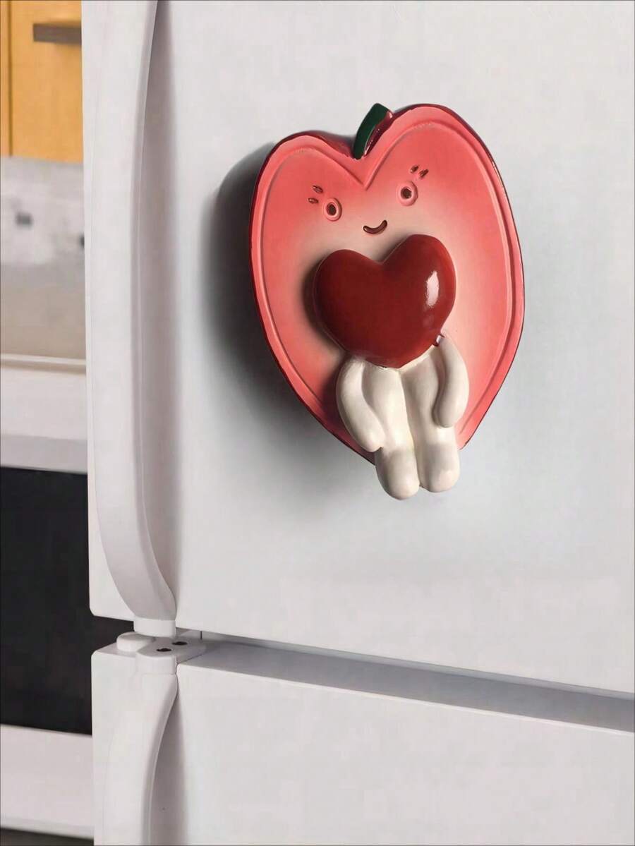 1入3d樹脂冰箱磁鐵,模擬櫻桃水果卡通角色設計,可愛時尚創意冰箱貼紙 - 櫻桃小人A款 - 查看 1