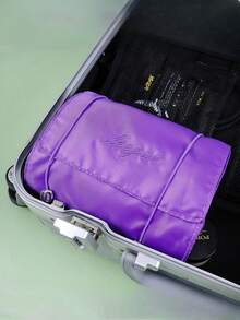 1入組女士化妝包,四合一網紗大容量多功能化妝包適合女士女孩 - 紫色 - 查看 4