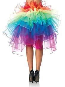 1 件女士彩虹芭蕾短裙成人漂亮女士尾裙芭蕾短裙女士多层彩虹裙摆舞蹈薄纱芭蕾短裙俱乐部服装狂欢节美国派对舞蹈仙女
