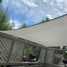 1 件遮陽佈陽台圍欄隱私螢幕 80% 遮陽 Hdpe 防曬網布花園遮陽布覆蓋網帶索環防紫外線公寓欄桿露台門廊涼亭花園涼棚蓋天篷 - 灰色 - 查看 11