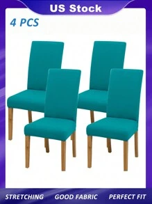 4Pcs Dining Chair Slipcovers Stretch Chair Covers Chair Seat Covers Removable Washable Chair Protectors For Dining Room - Màu xanh ngọc - Xem 1