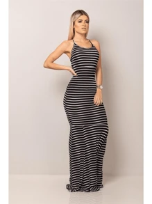 Women Dresses - 黑與白 - 查看 1