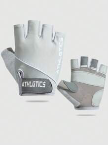 1 Cặp Găng Tay Thể Thao Nửa Ngón Tay Cho Quả Tạ Tập Nâng Trọng Lượng, Đi Xe, Chống Trơn Trượt, Thoáng Khí Và Chống Callus - màu xanh lá - Xem 1