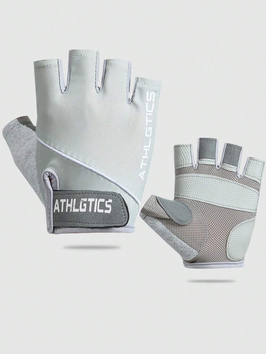 1 Cặp Găng Tay Thể Thao Nửa Ngón Tay Cho Quả Tạ Tập Nâng Trọng Lượng, Đi Xe, Chống Trơn Trượt, Thoáng Khí Và Chống Callus - màu xanh lá - Xem 1