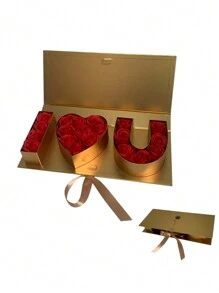 1 Pieza Caja De Flores Impresa Con Letra 'i Love You', Caja De Dulces Y Regalos - Multicolor - Ver 7
