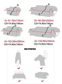 1 Vỏ bọc ghế sofa Jacquard mềm mại màu trơn, ấm cúng & thoải mái, Vỏ bọc ghế sofa chống trượt cho thú cưng có thể giặt bằng máy, Trang trí ngày lễ - Màu be - Xem 2