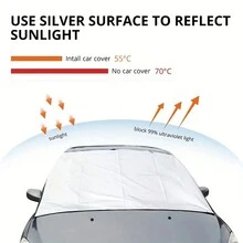 1 st hopfällbar snöskydd för vindruta, vintersolskydd