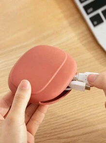 1Pc Silicone Headphone Organizer, Data Cable Storage Case, Mini Key Box, Lipstick Mini Storage Bag, Portable Wired Headphone Organizer for Home or Workplace (Red) Digital Bag Headphones Case Headset Earphone Case Travel Accessories for Student for Women Men - Red - View 2