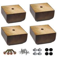 2 inch Sofa Legs Set of 4 Wood Replacement Furniture Leg Square Bed Feet for Couch, Dresser, Futon, Cabinet