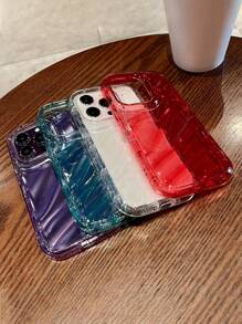 4 piezas Funda de teléfono con láser ondulado compatible con iPhone 17 Pro Max, 13/16 Pro Max - Multicolor - Ver 4