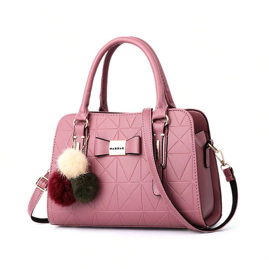 Bolsa Totes Para Mujer Bolsos De Mano Con Asa Suave Hot Fashion  - Rosa - Ver 1