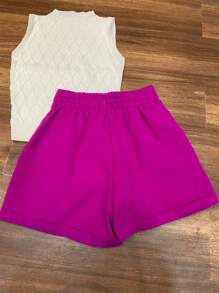 Women Shorts - Rusty Rose - View 3