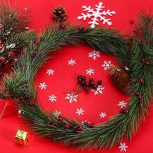 20个仿真红色水果浆果，冬青浆果，幸运果，圣诞红色圆球饰品，家居装饰，圣诞装饰，冬季房间装饰