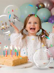 10 个透明气球，不同英寸透明气球，适用于婚礼 DIY、生日、婴儿洗礼派对装饰 - 無色 - 查看 10