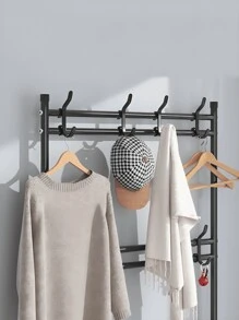Cabideiro Arara Para Roupas Sapateira 4 andares Sapato Roupa - Preto - Visão 2