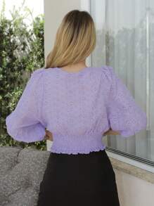 Women Tops - 紫丁香色 - 查看 6