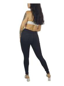 BLACK Push Up Push Up SKINNY Denim Jeans For Women. - Black - View 4