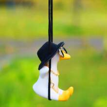 Car Mirror Hanging Accessory, Swing Duck Car Pendant, Cute Car Decoration For Teenagers