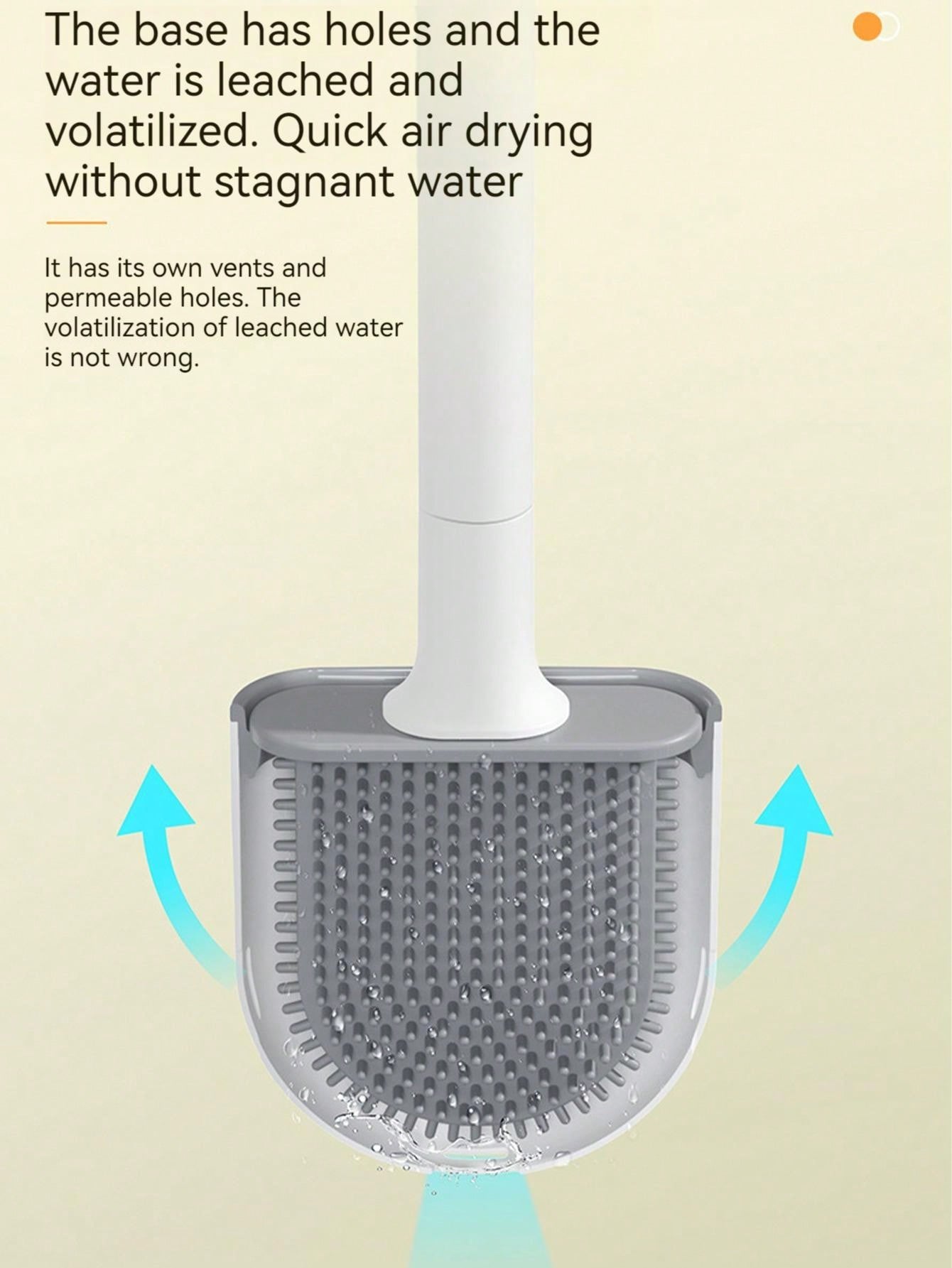 Soft Glue Toilet Brush With Gapfree Cleaning Brush With Detachable