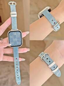 1条表带，灰棕色皮革表带，女士款，柔软舒适，兼容 9/8/7/6/5/4/3/2/1系列，尺寸38mm/40mm/41mm/42mm/44mm，纤薄表带，时尚个性化，可作为礼物赠送。 - 淺藍色 - 查看 10