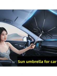 1 Miếng Ô tô/xe hơi Mặt trước Tấm che nắng kính chắn gió Ô dù , Ô tô Sun Shade - Màu be - Xem 7