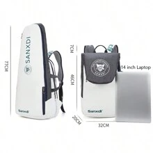 Multifunctional Badminton Racquet Bag Tennis Racket Backpack Waterproof Foldable Outdoor Sports Training Handbag - Grey - View 2