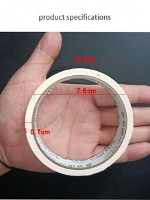 2cm白色美術遮膜膠帶,專為學生繪畫、素描、水彩、手工剪裁紙張設計,適用於特殊噴漆、遮蔽、不留痕跡遮蔽紙 - 白色 - 查看 7