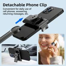 可拆卸手機支架和冷靴底座的適用於手機dslr相機的柔性三腳架,與iphone 15 14 13 12 Pro Max Xs Max X 8 Android智能手機及佳能尼康相機兼容 - 黑與白 - 查看 5