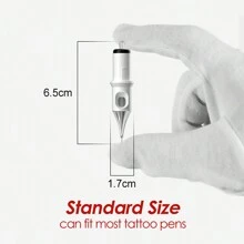 Juego De Agujas Para Máquina De Tatuaje Semipermanente Desechables Con Agujas Mixtas De 10 Uds. - Blanco - Ver 4