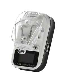 Cell Phone And Camera Battery Multicharger With LCD Screen And Universal USB Port - Multicolor - View 1