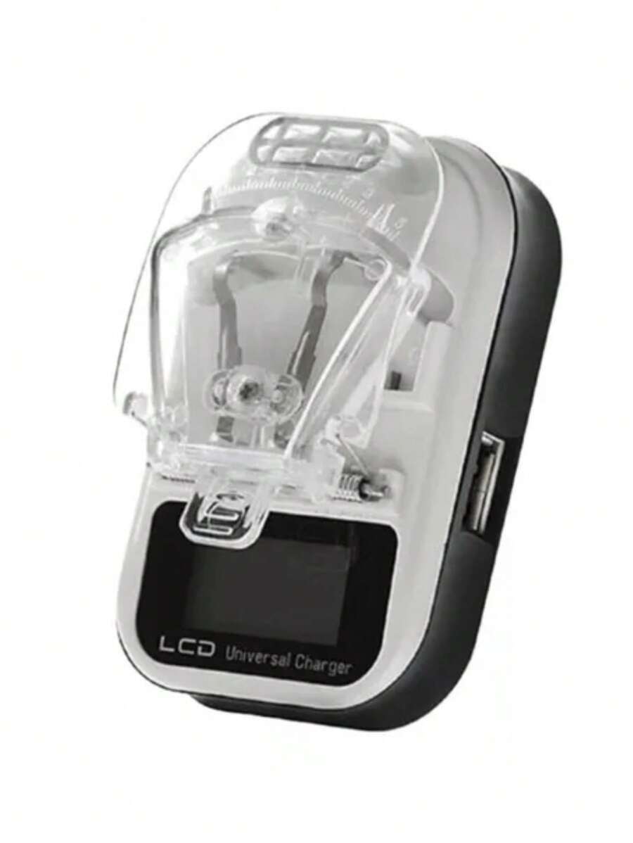 Cell Phone And Camera Battery Multicharger With LCD Screen And Universal USB Port - Multicolor - View 1