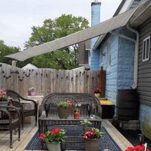 1 件遮陽佈陽台圍欄隱私螢幕 80% 遮陽 Hdpe 防曬網布花園遮陽布覆蓋網帶索環防紫外線公寓欄桿露台門廊涼亭花園涼棚蓋天篷 - 灰色 - 查看 7