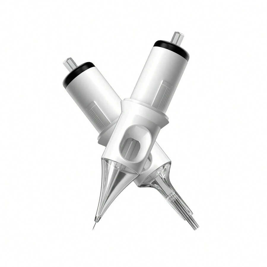 Juego De Agujas Para Máquina De Tatuaje Semipermanente Desechables Con Agujas Mixtas De 10 Uds. - Blanco - Ver 1