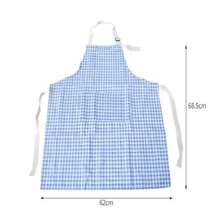 A Blue Plaid Apron - Blue - View 1