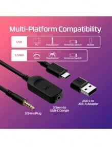HyperX Cloud 3 III 有线游戏耳机，带 HiFi 7.1 环绕声麦克风，适用于 PC 5 Switch 游戏耳机 - 黑色 - 查看 6