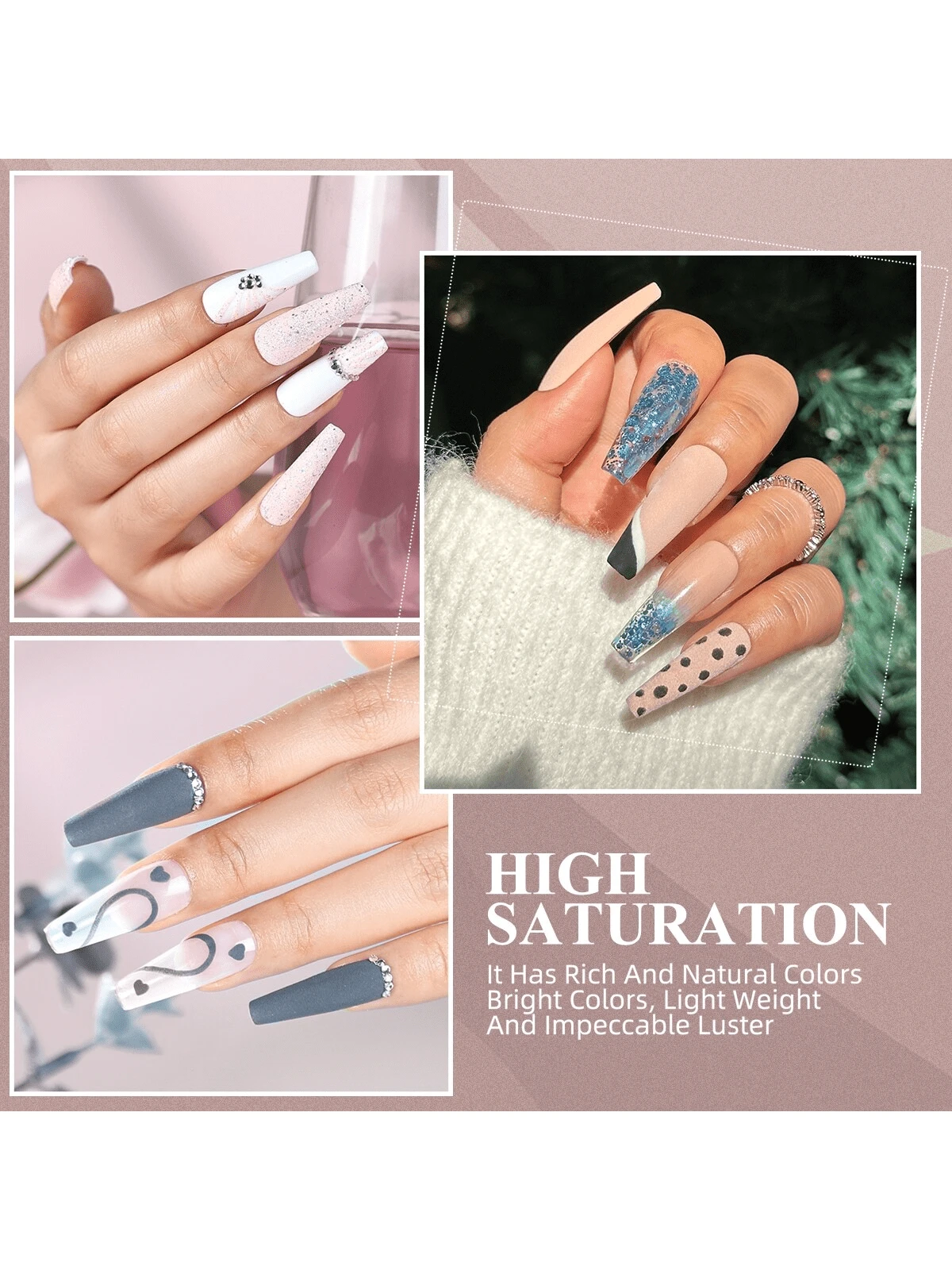 Morovan Dip Powder Nail Kit 8 Colors Nails Dip Brush Saver Dip Powder