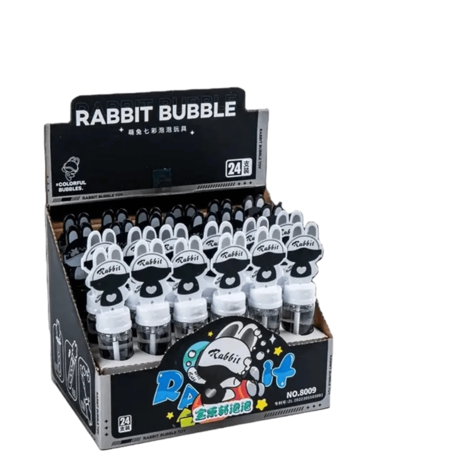 Bubbles Rabbit Bubbles For Children Galactic Rabbit Bubblers For Children Bubblers Party Gift - Black and White - View 1