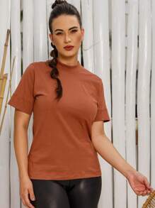 Women T-Shirts - Màu nâu Sô-cô-la - Xem 4