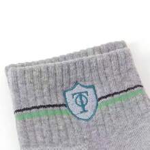 5雙/包男士條紋盾牌標誌透氣半長筒襪子 - 彩色 - 查看 5