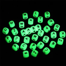 52 顆 12 毫米發光矽膠字母 Diy 鑰匙圈字母珠 - 彩色 - 查看 6
