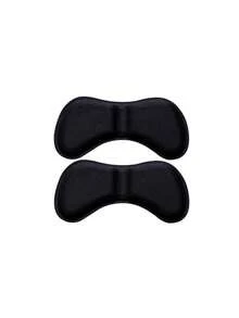 2pcs/pack Simple & Comfortable Black Heel Protector. Soft & Material To Prevent Wearing Of Heel. Also Used As Insole For Shoe Size Reduction, Suitable For All Shoes. - Black - View 4