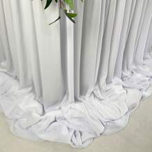 Premium 9ft zweischichtige Polyester & Chiffon Tischröcke - elegantes Wellenmuster, maschinenwaschbar, perfekt für Hochzeiten, Partys, Valentinstag Feierlichkeiten, Geschenktische | luxuriöse Tischdecke, Hochzeitstischdekoration, fließendes Drapieren-Design