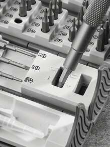 128合1精密螺絲刀套裝,cr-v磁性螺絲刀套裝具有柔性軸,專業磁性維修工具套裝,適用於電腦,筆記本電腦,遊戲機等,男性工具禮物 - 灰色 - 查看 9