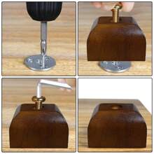 2 inch Sofa Legs Set of 4 Wood Replacement Furniture Leg Square Bed Feet for Couch, Dresser, Futon, Cabinet