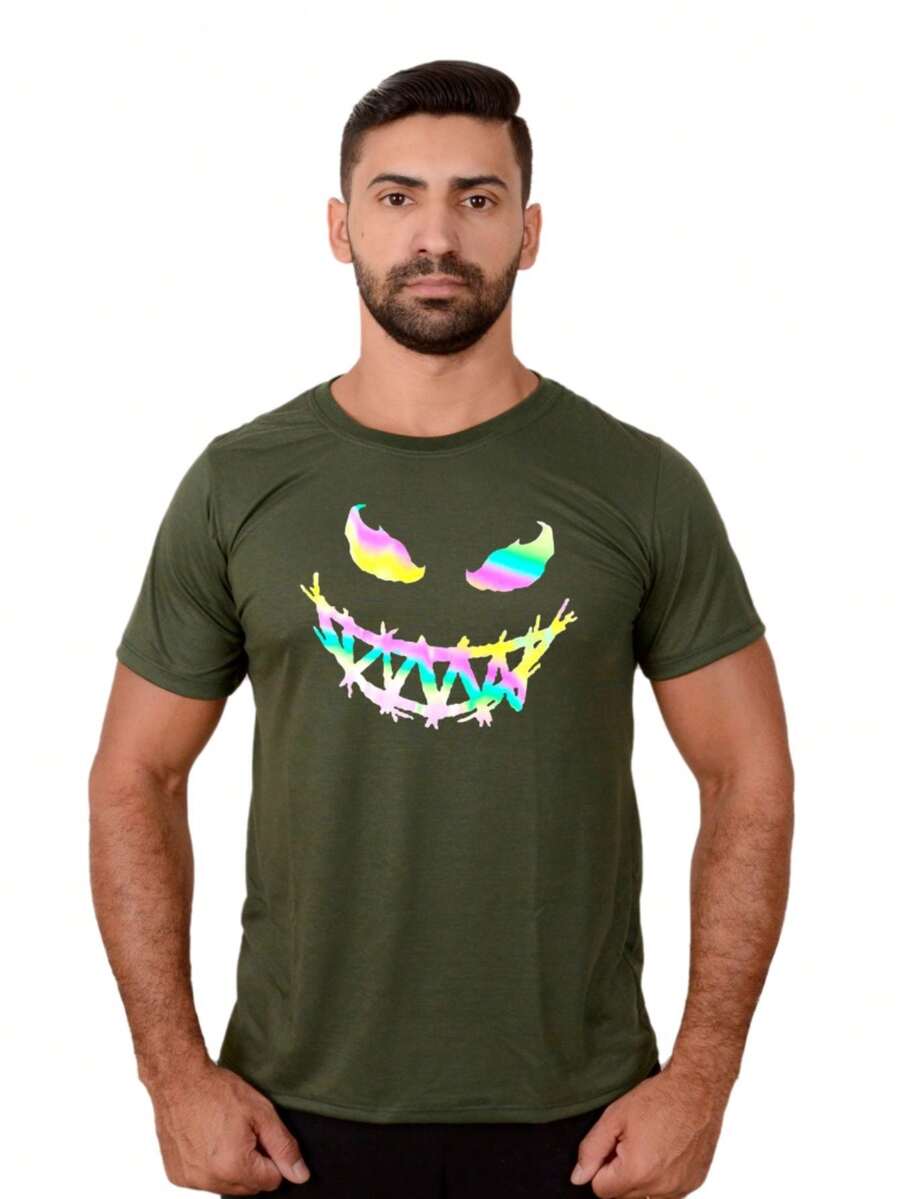 Men T-Shirts - Màu xanh lá cây đậm - Xem 1
