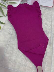 Women Bodysuits - 中紫紅色 - 查看 2